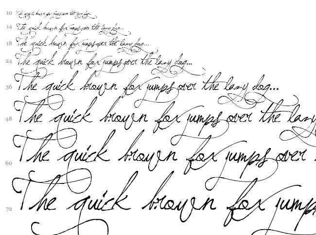 Jellyka BeesAntique Handwriting font waterfall